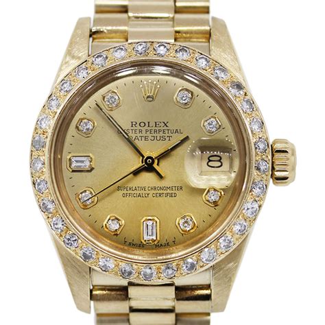 18k gold rolex watch.